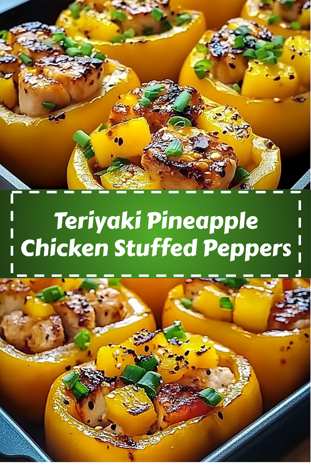 Design 1 Visual for Teriyaki Pineapple Chicken Stuffed Peppers