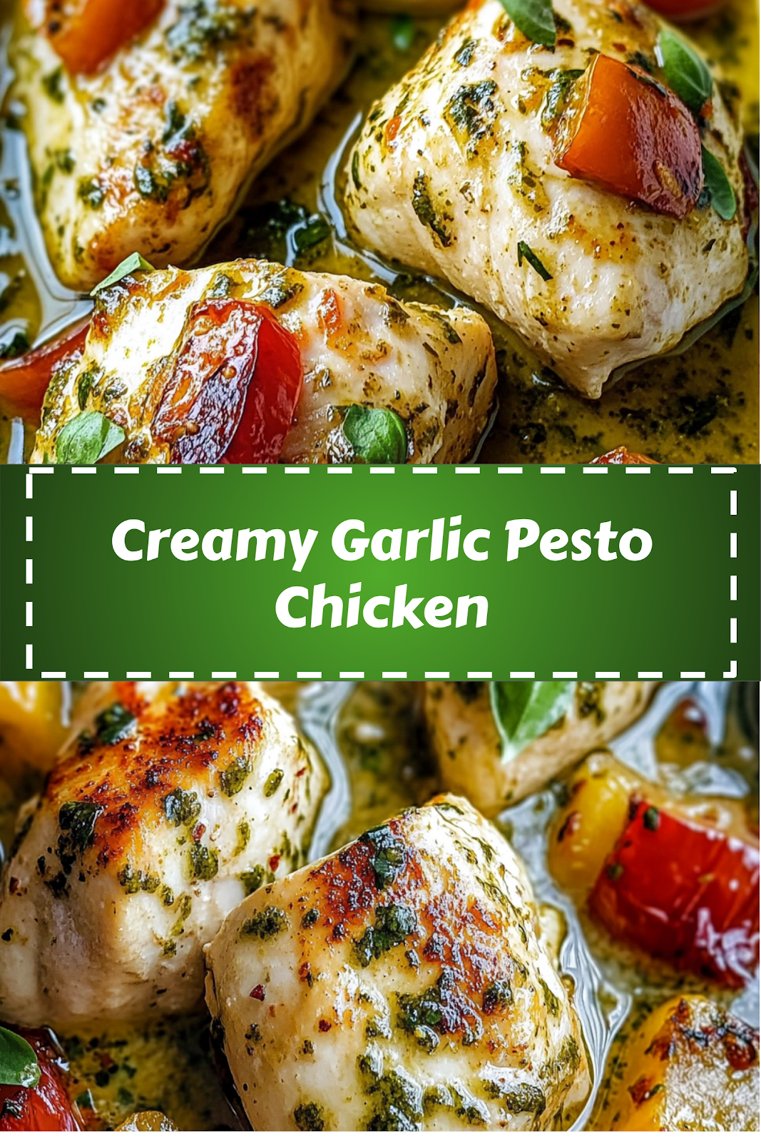 Design 1 Visual for Creamy Garlic Pesto Chicken