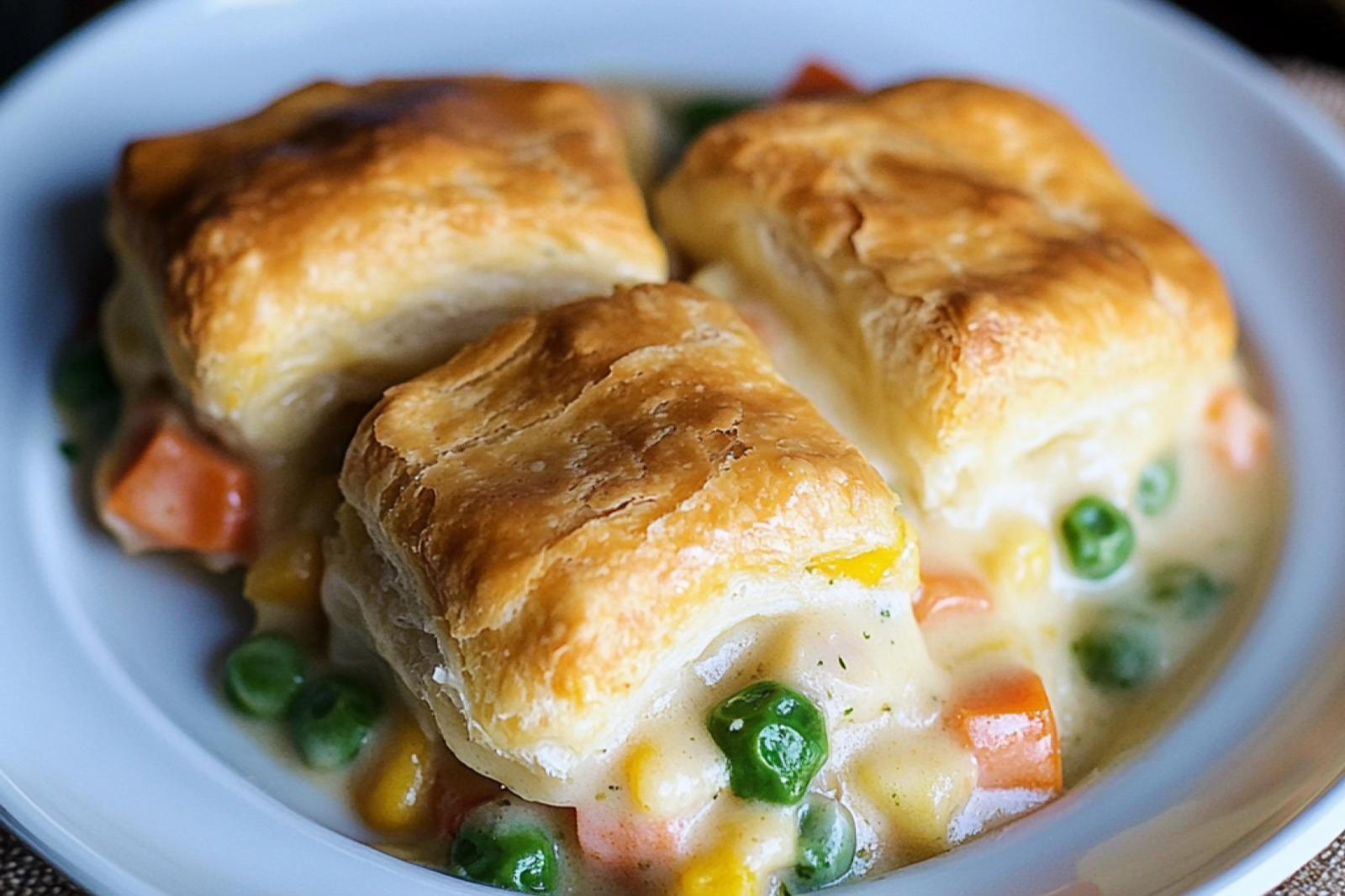 Chicken Pot Pie with Biscuits