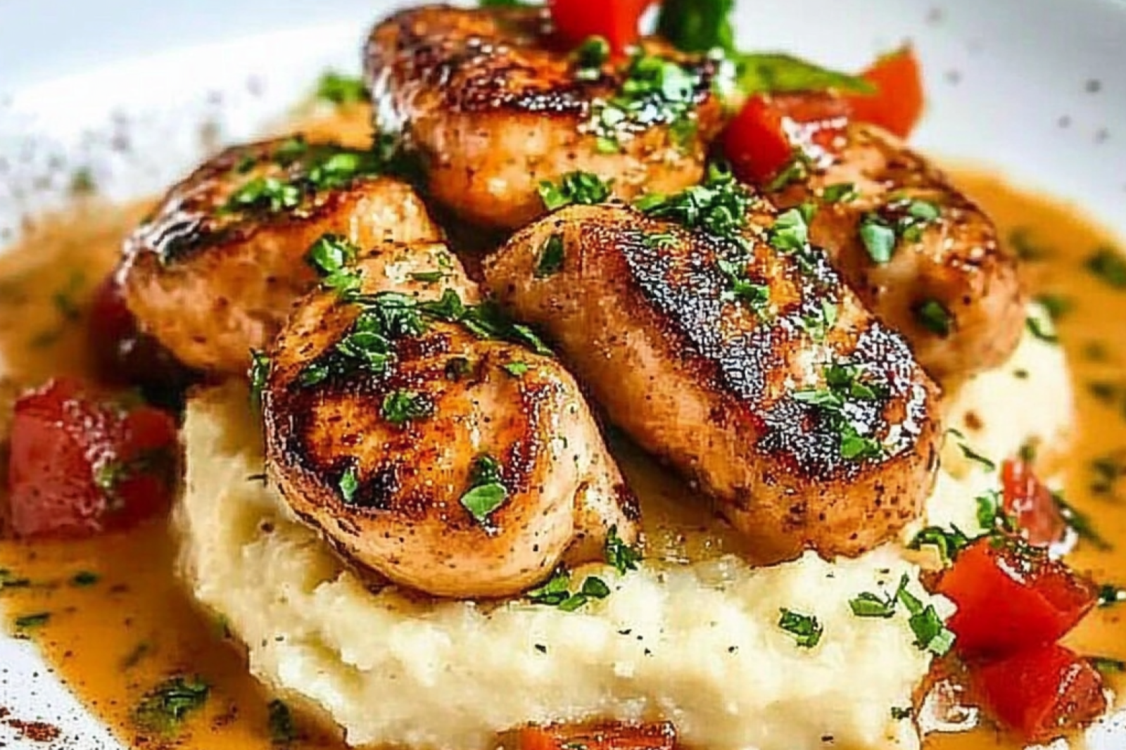 Creole Salmon and Grits