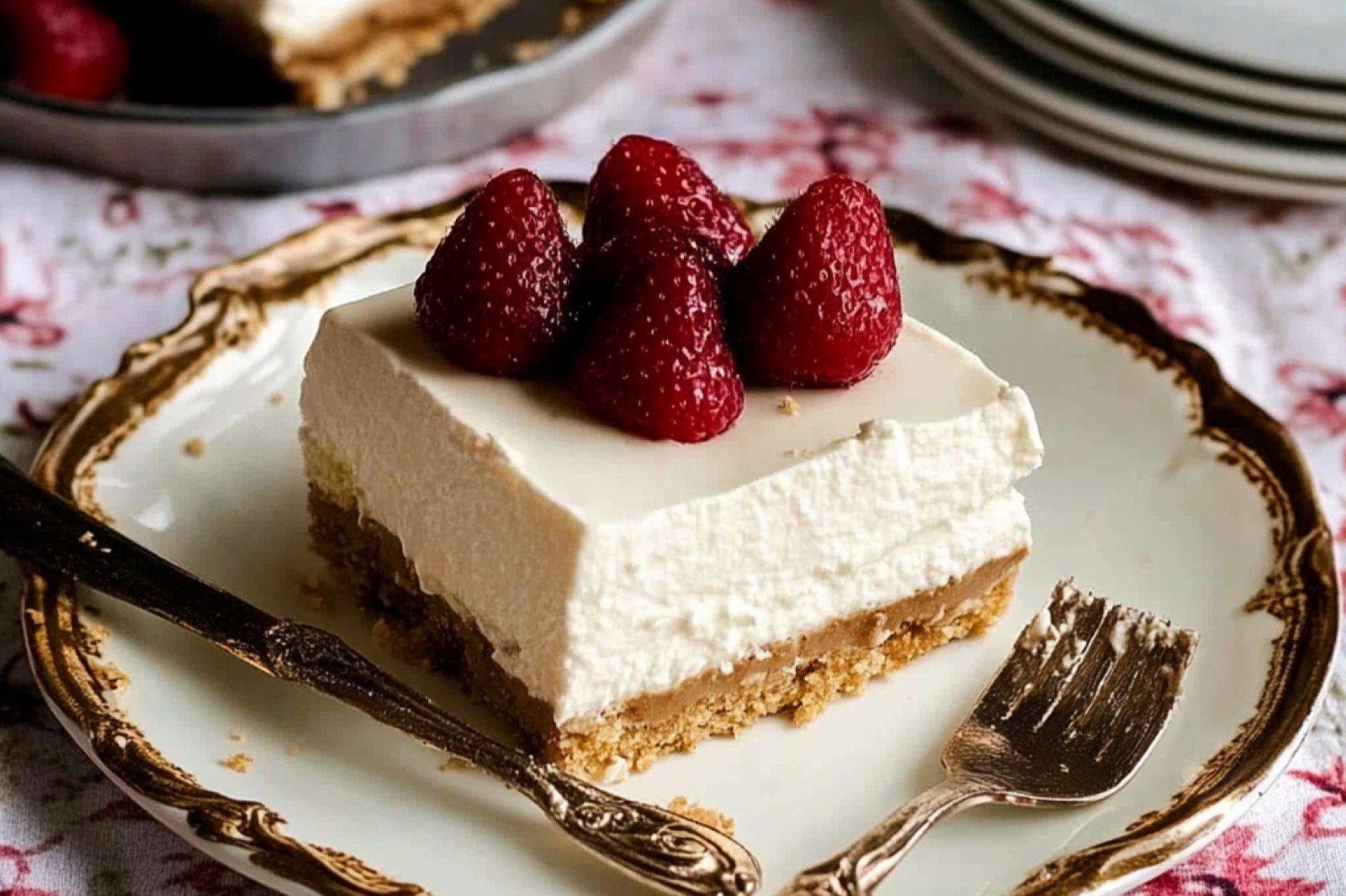 No-Bake Greek Yogurt Cheesecake Squares