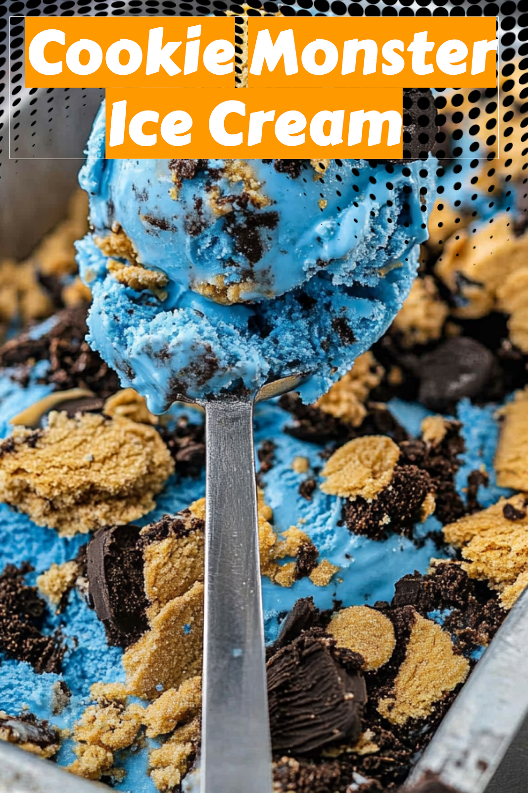 Easy homemade Cookie Monster Ice Cream recipe with ingredients and step-by-step guide