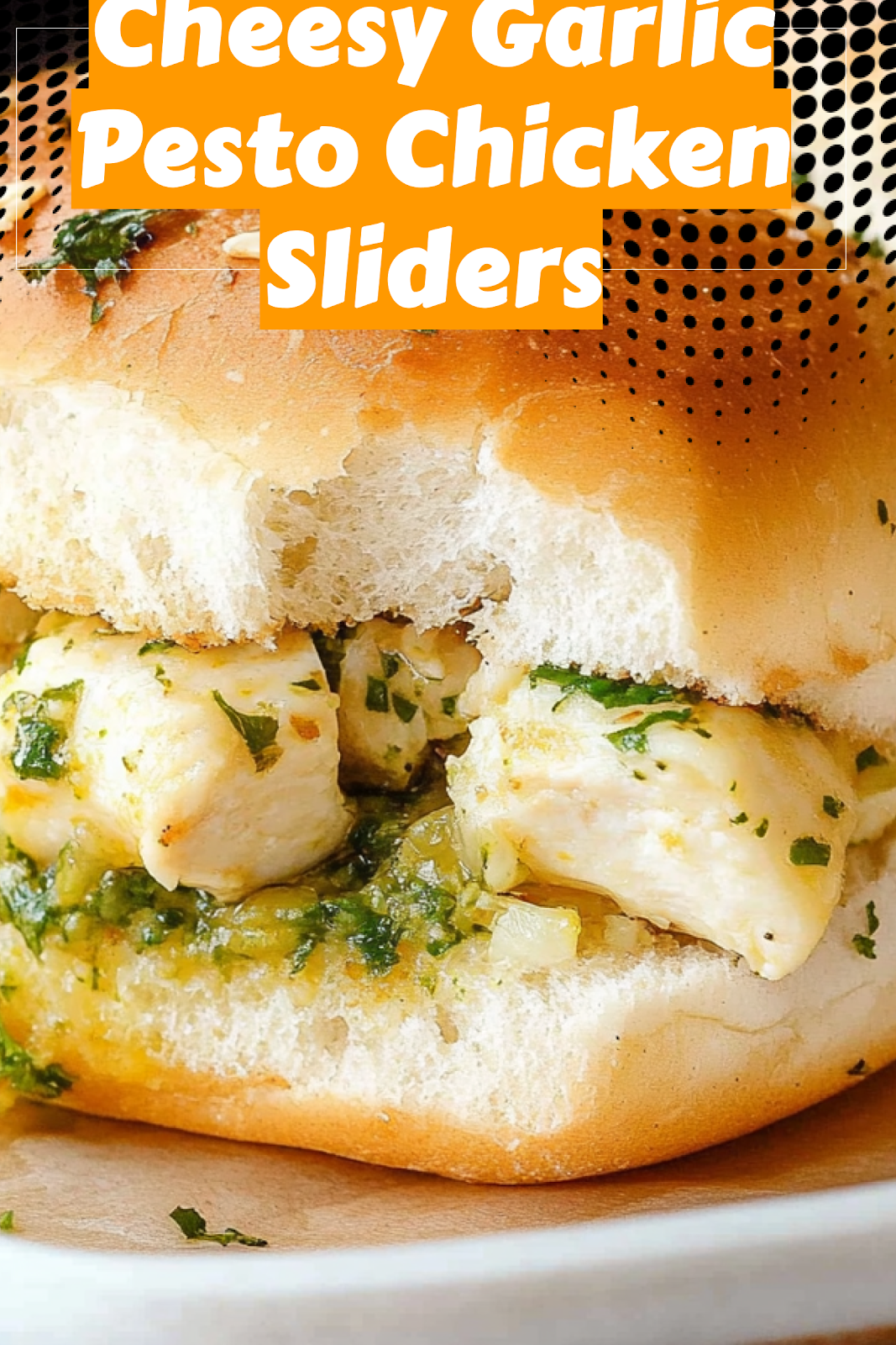 Image of Cheesy Garlic Pesto Chicken Sliders to save