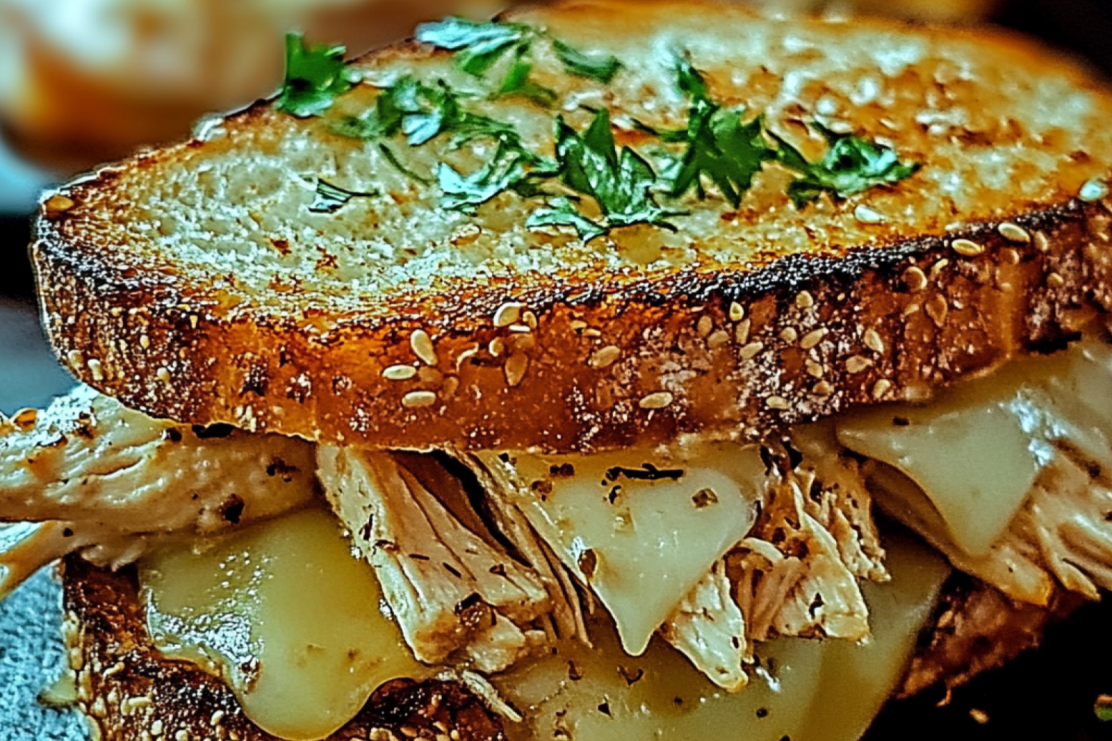 Chicken Garlic Bread Sandwich