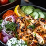 Greek Chicken Bowls with Zesty Lemon-Dill Sauce 3 Greek Chicken Bowls with Lemon-Dill Yogurt Sauce
