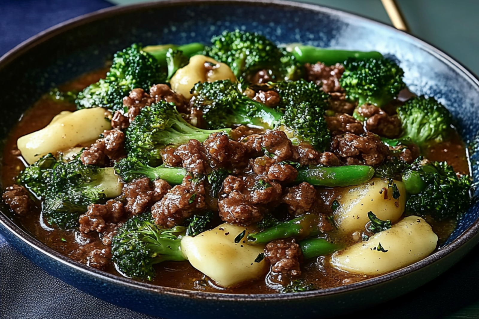 Keto Hamburger Broccoli Skillet