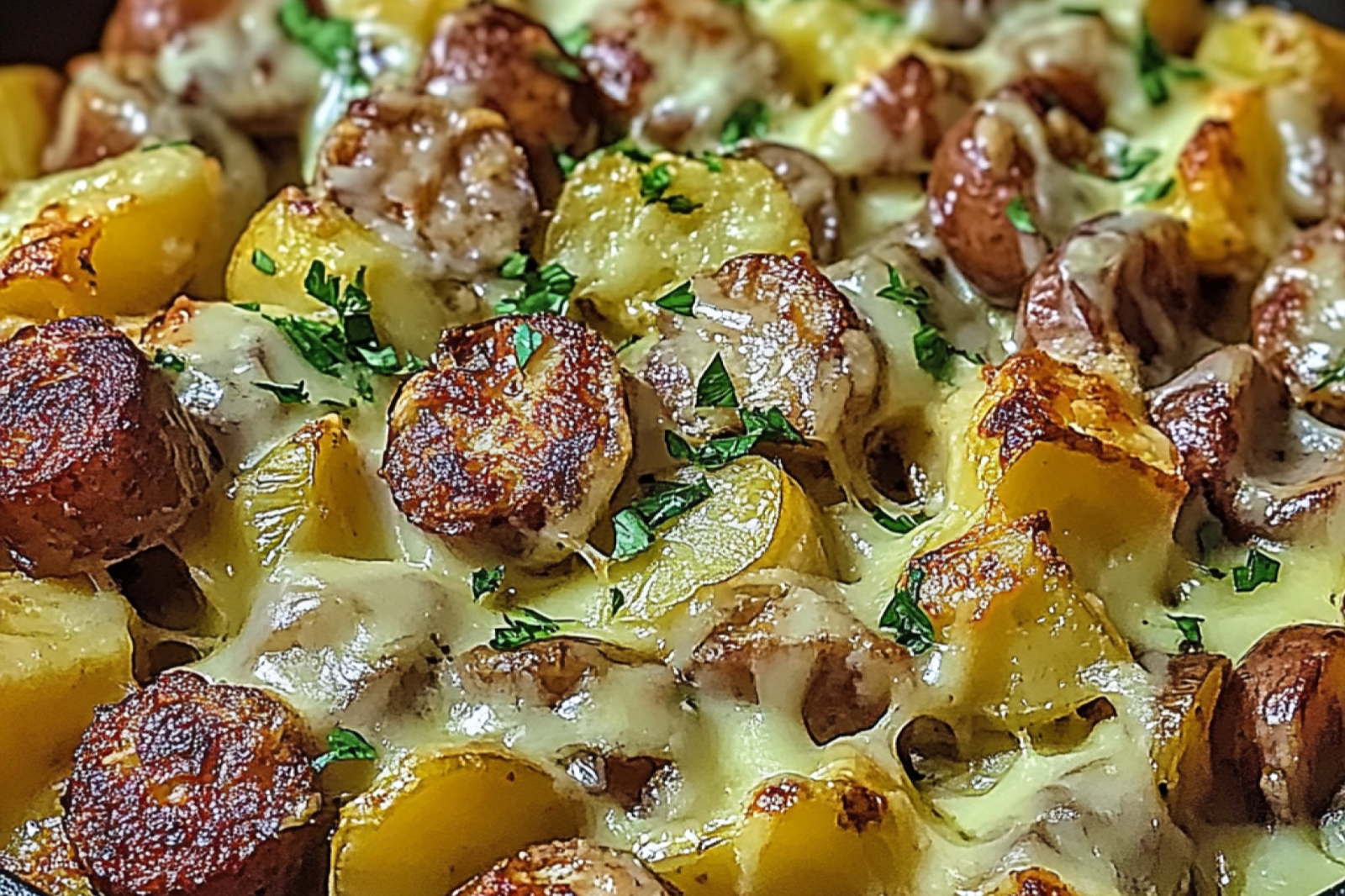 One-Pan Cheesy Ranch Potatoes and Sausage