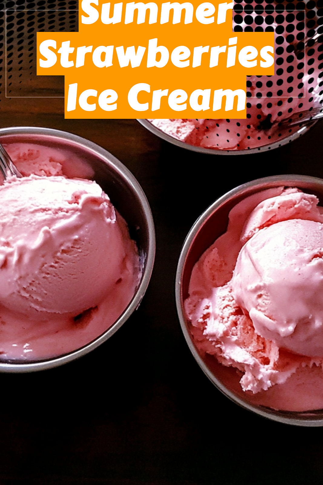 Easy homemade Summer Strawberries ice cream recipe with ingredients and step-by-step guide