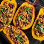 Lentil Stuffed Delicata Squash with Cranberries and Pecans 2 Lentil Stuffed Delicata Squash with Cranberries and Pecans