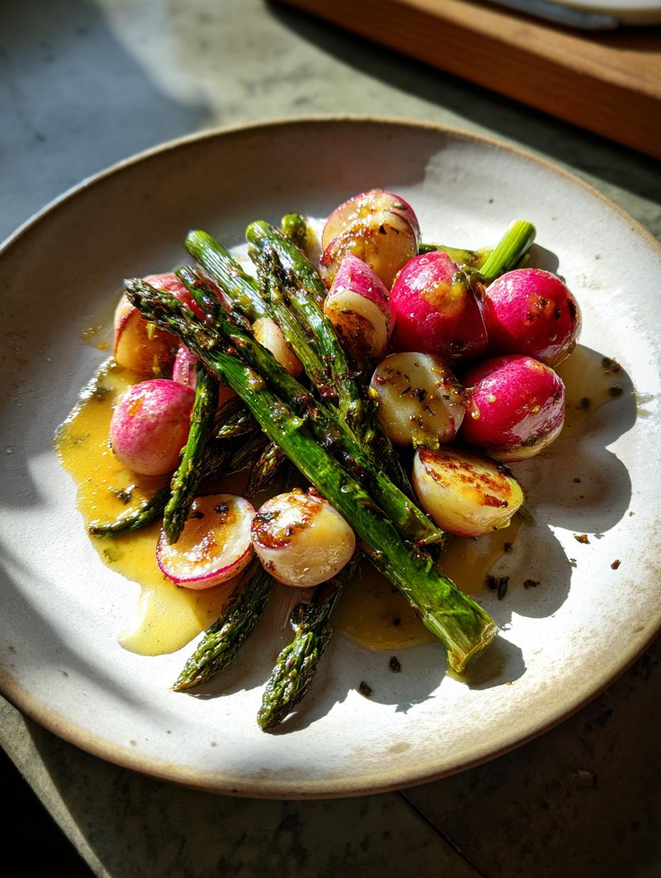 Asparagus and Radishes - detail 1