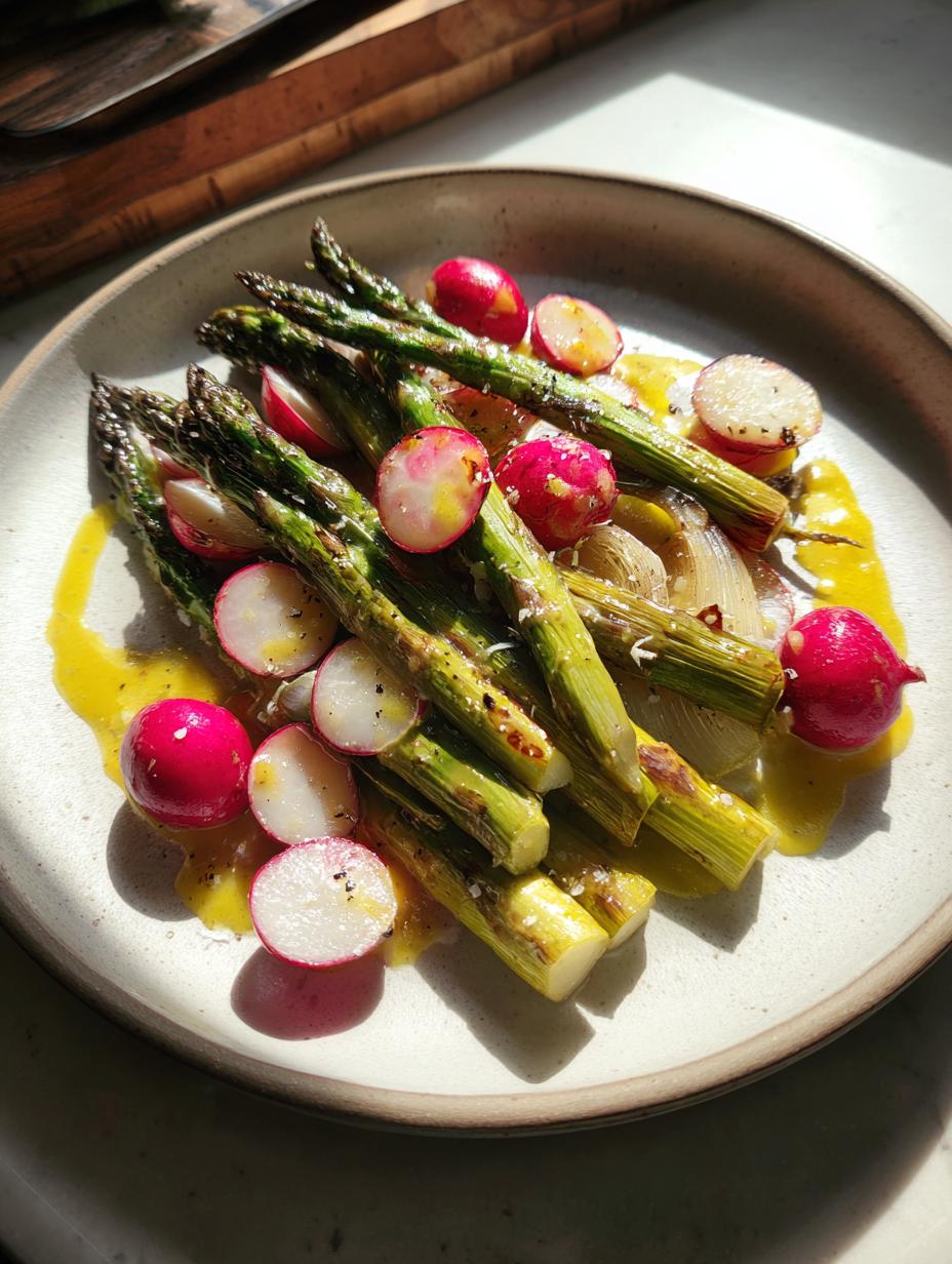 Asparagus and Radishes - detail 2