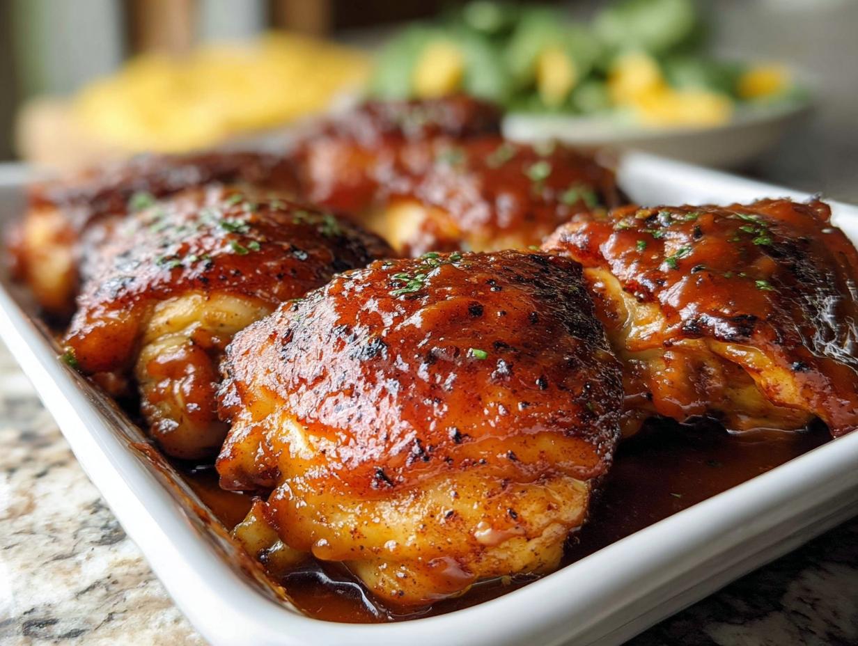 Baked BBQ Chicken Thighs: 1 Amazing Recipe 2 Baked BBQ Chicken Thighs: 1 Striking Recipe - Baked Bbq Chicken Thighs - additional detail