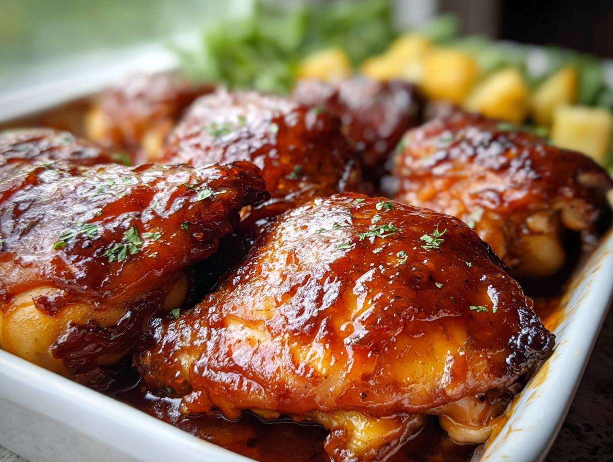 Baked BBQ Chicken Thighs: 1 Amazing Recipe 3 Baked BBQ Chicken Thighs: 1 Outstanding Recipe - Baked Bbq Chicken Thighs - additional detail