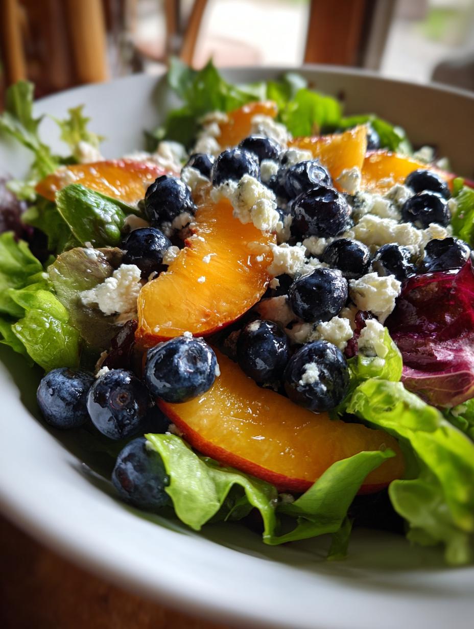 Blueberry Peach Feta Salad - detail 1