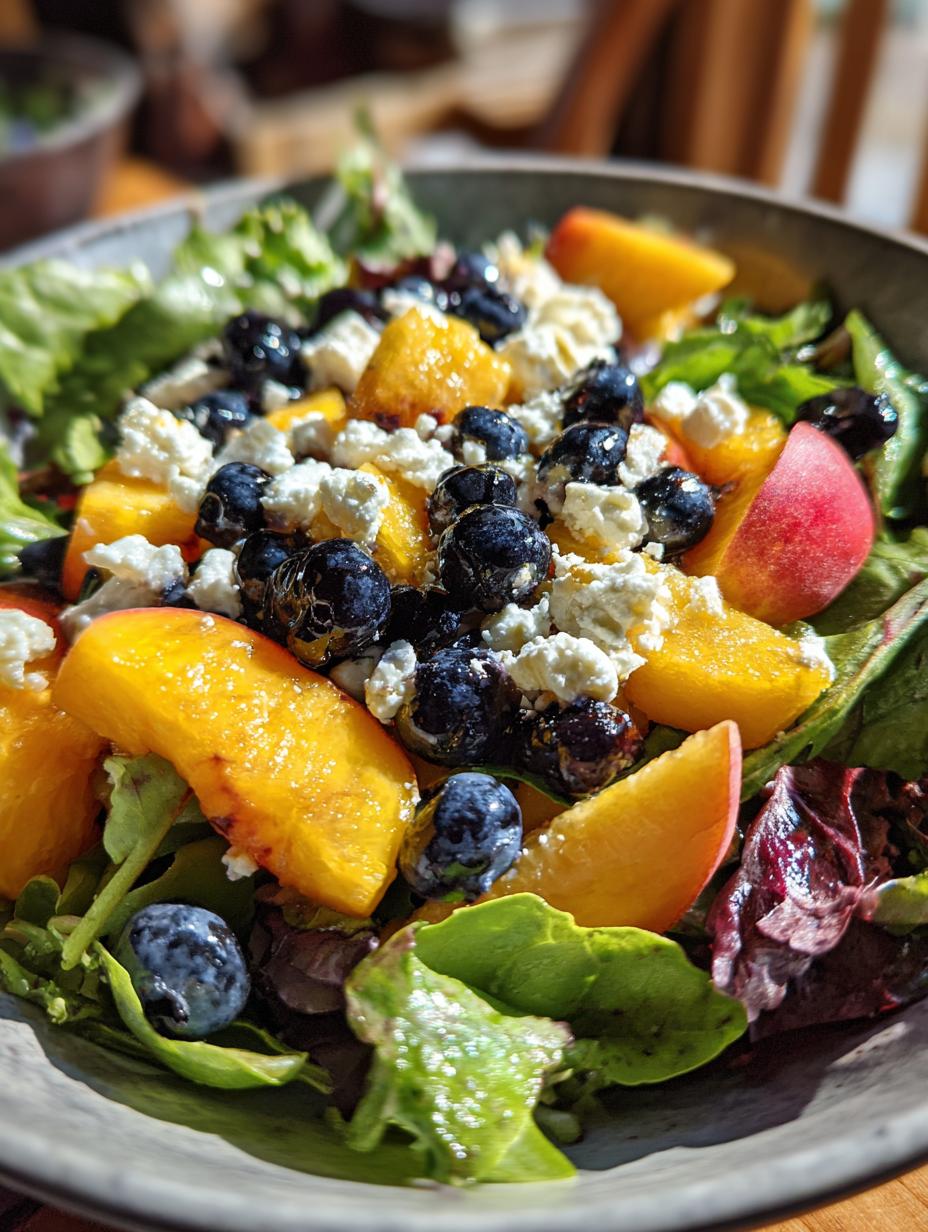 Blueberry Peach Feta Salad - detail 2
