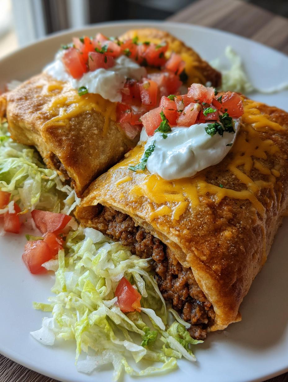 Cheesy Beef Chimichangas - detail 2
