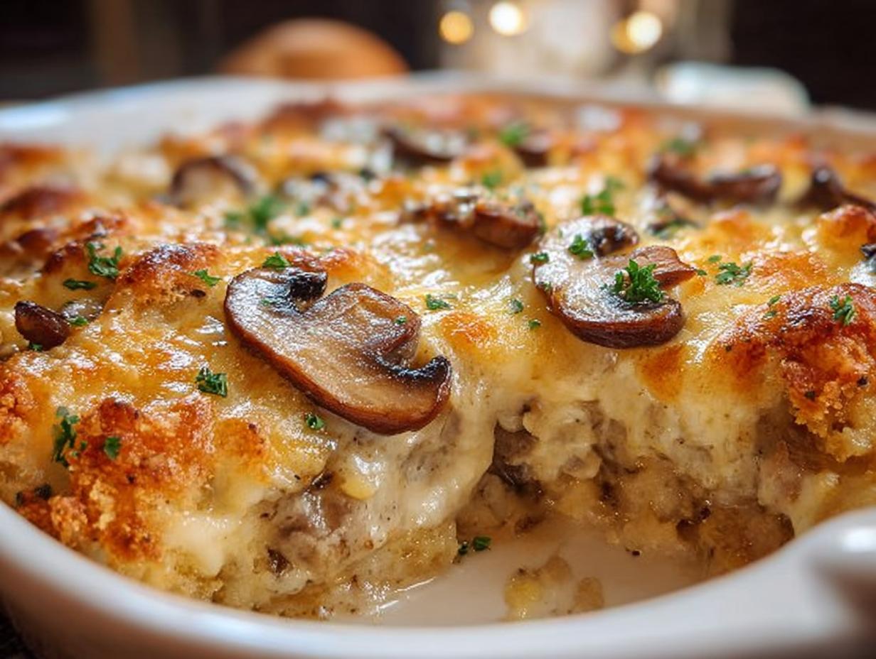 Cheesy Mushrooms Casserole - detail 1