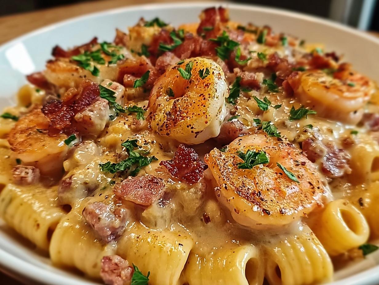 Cheesy Shrimp Sausage Bacon: 15-Min Prep Delight - Cheesy Shrimp Sausage Bacon - additional detail
