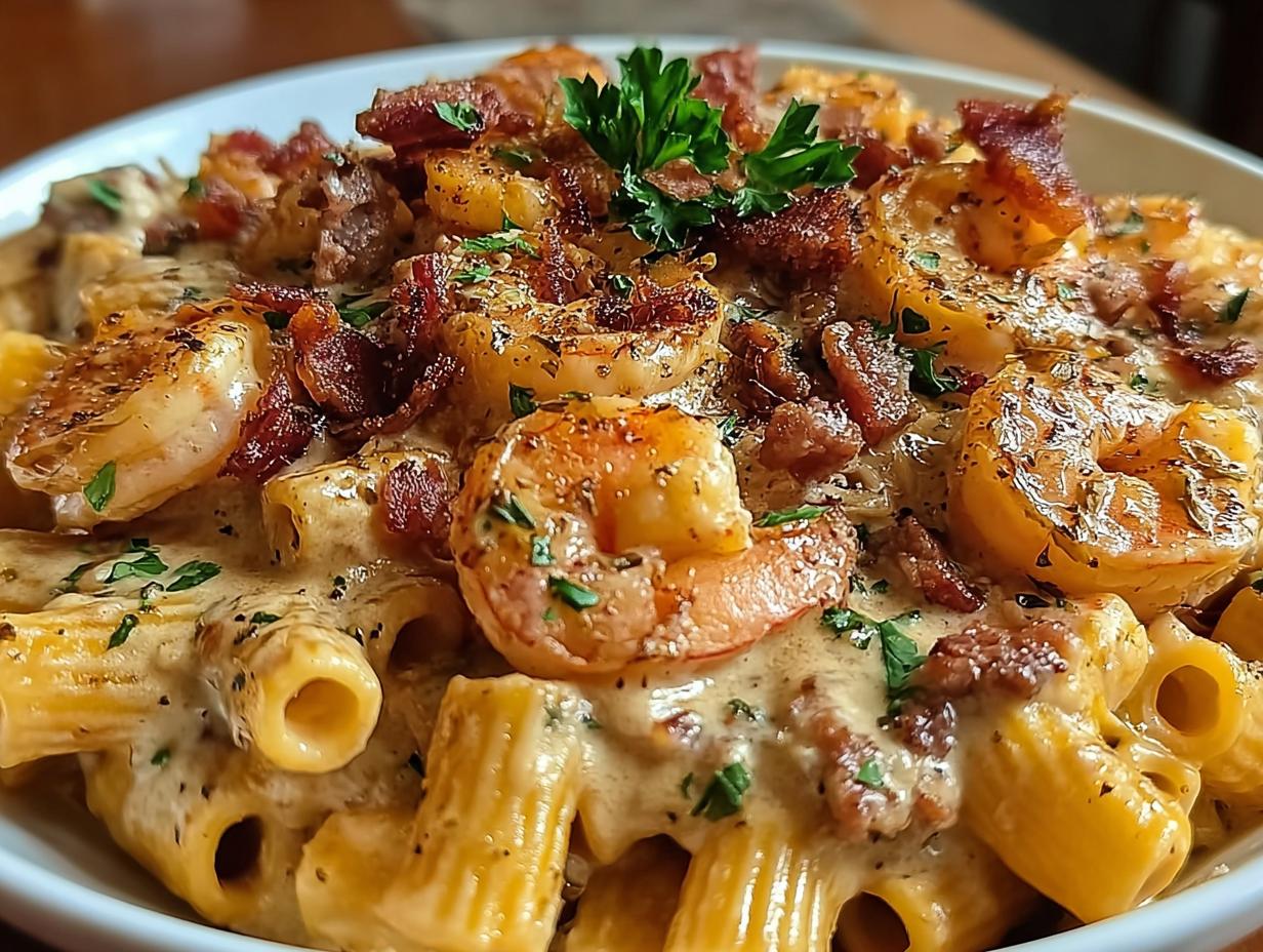 Cheesy Shrimp Sausage Bacon: 15-Min Prep Delight - Cheesy Shrimp Sausage Bacon - additional detail