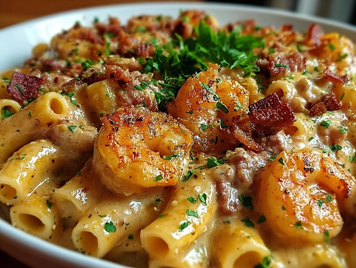 Cheesy Shrimp Sausage Bacon: 15-Min Prep Delight