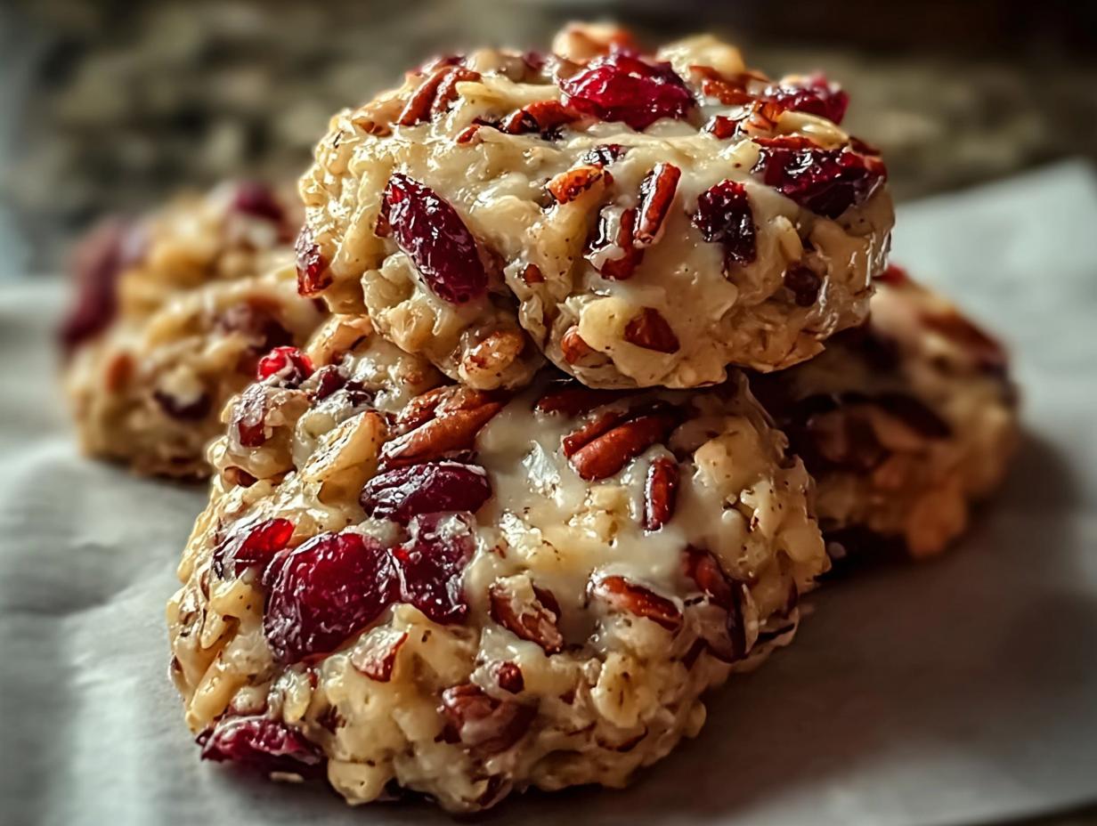 Cranberry Pecan Praline Cookies