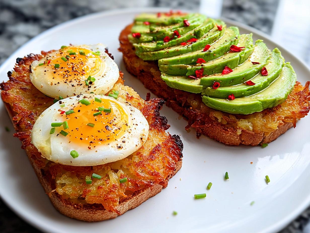 Crispy hash brown avocado: 20 min delight - Crispy Hash Brown Avocado - main visual representation