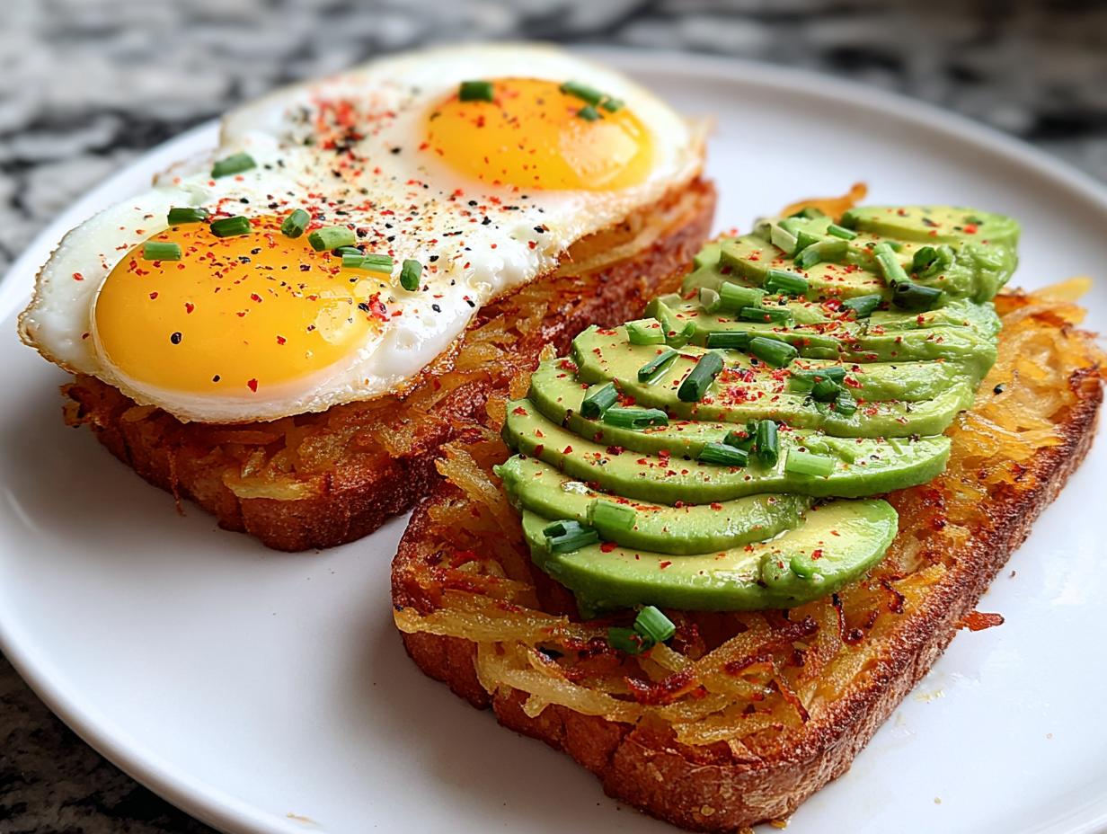 Crispy hash brown avocado: 20 min delight - Crispy Hash Brown Avocado - additional detail