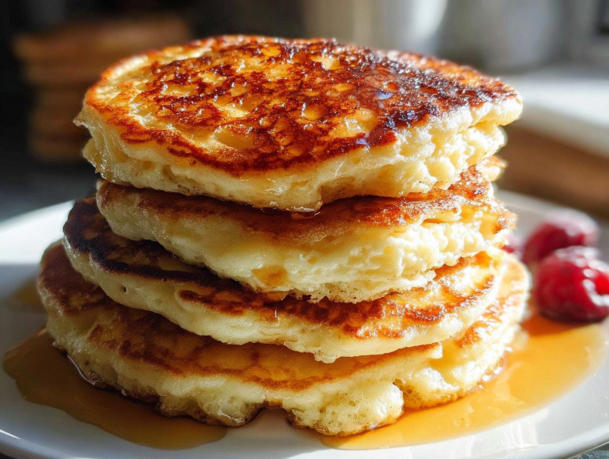 Fluffy Cottage Cheese Pancakes