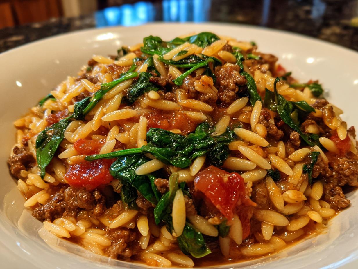 Unbelievable Ground Beef Orzo in Just 25 Minutes 1 Ground Beef Orzo
