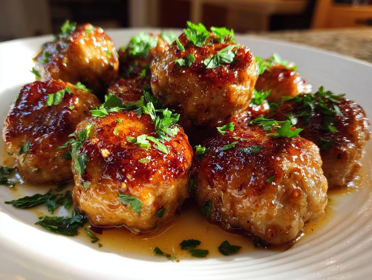 Honey Garlic Turkey Meatballs
