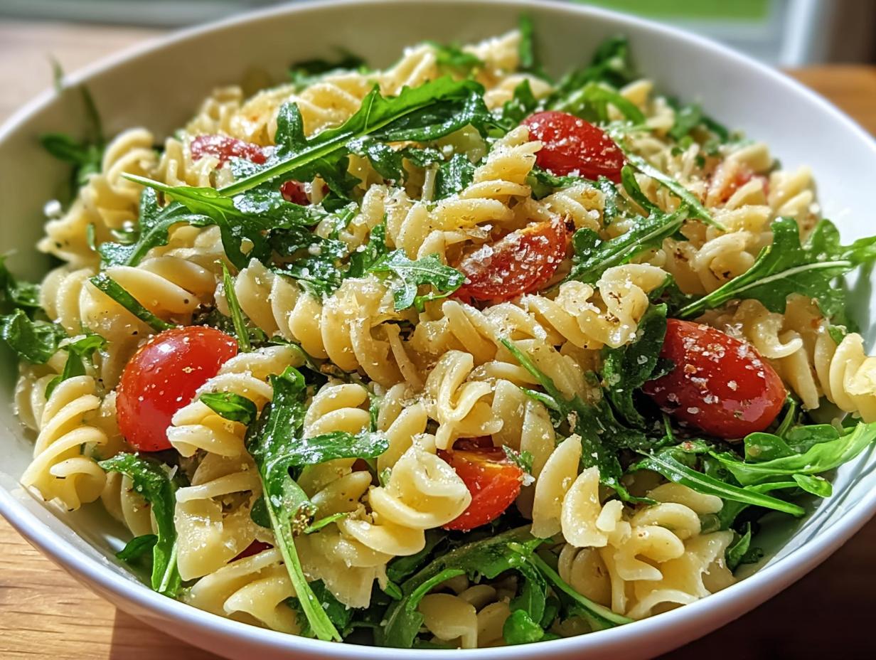 Lemon Arugula Pasta Salad: 1 Effortless Meal 1 Lemon Arugula Pasta Salad