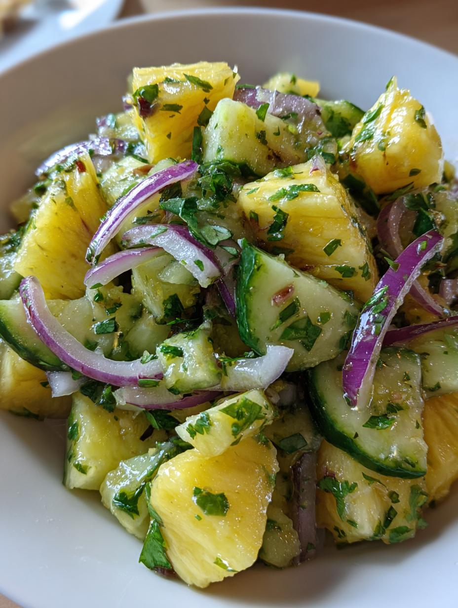 Divine Pineapple Cucumber Salad: 150 Calories of Zest 3 Pineapple Cucumber Salad - detail 2