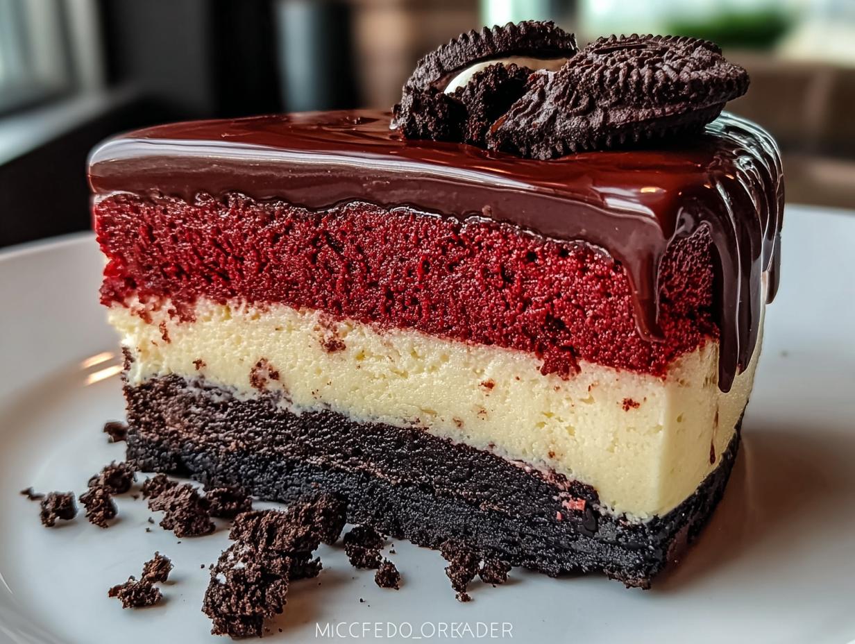 Easy Red Velvet Oreo Cheesecake: 1 Flavor Bomb - Red Velvet Oreo Cheesecake - additional detail