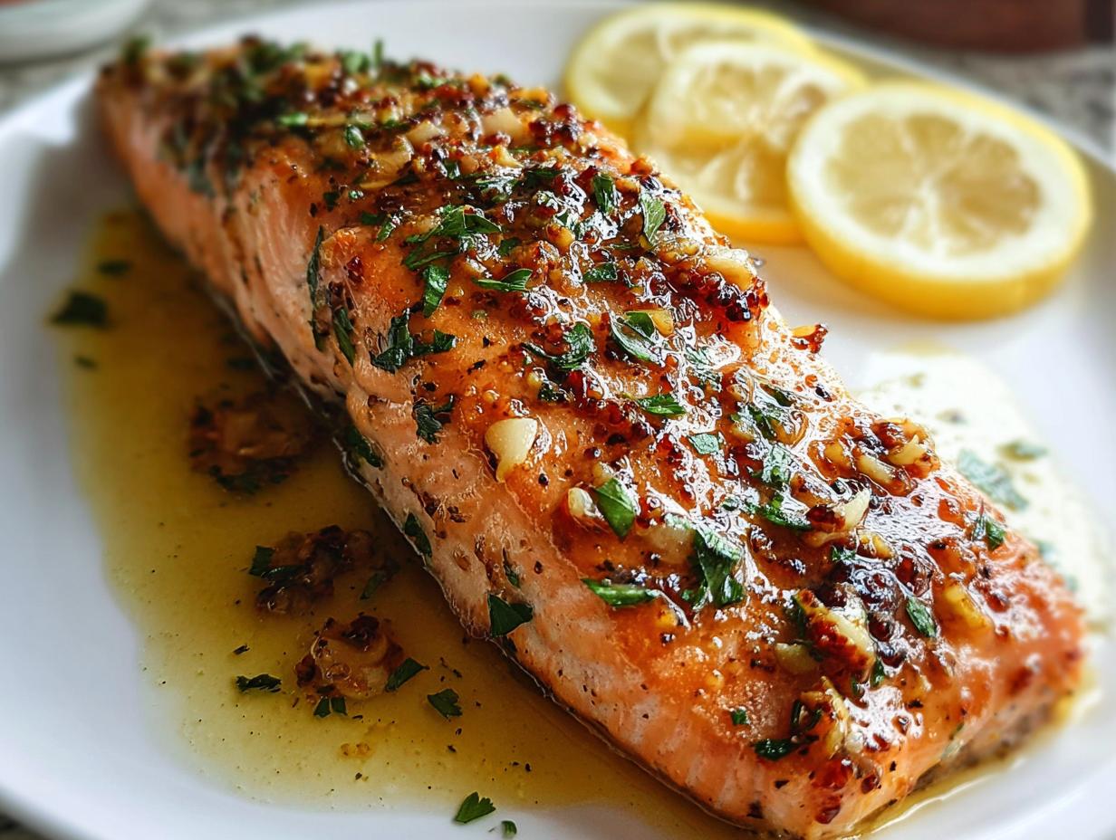 Salmon with Garlic and Lemon
