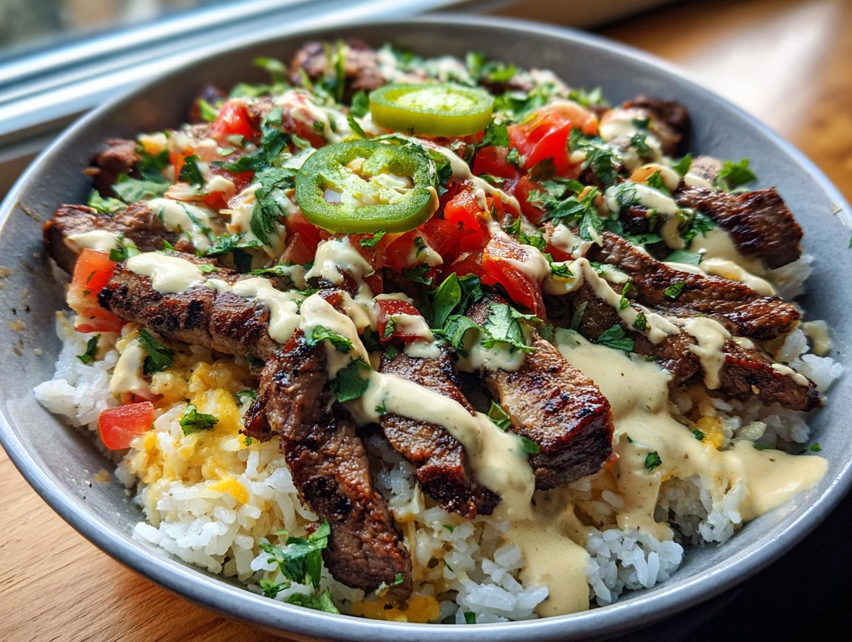 Steak Queso Rice