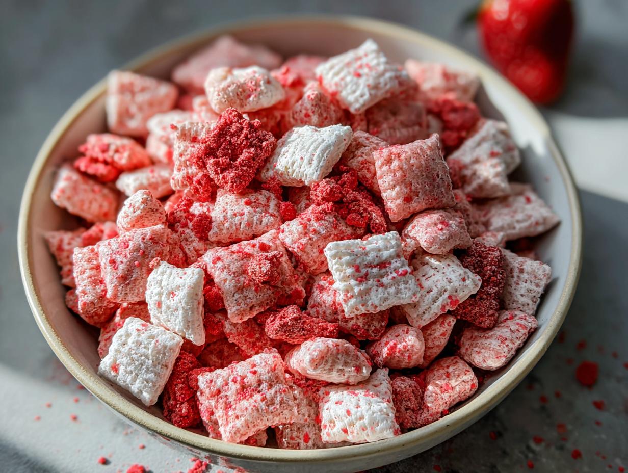 Strawberry Shortcake Puppy Chow: 1 Amazing Treat