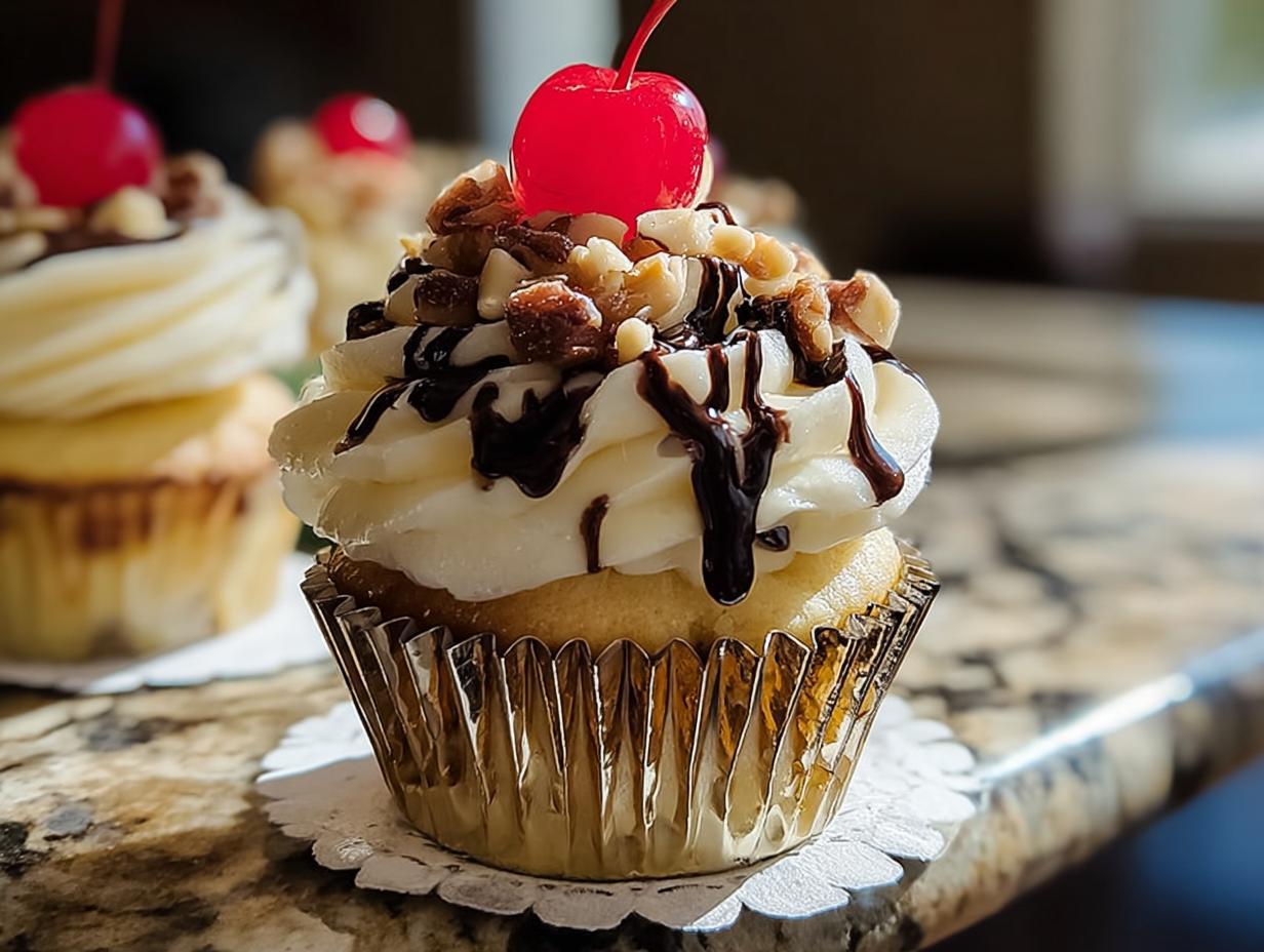 Banana Split Cupcakes: Simple Joy! 3 Banana Split Cupcakes: Simple Joy! - Banana Split Cupcakes - additional detail