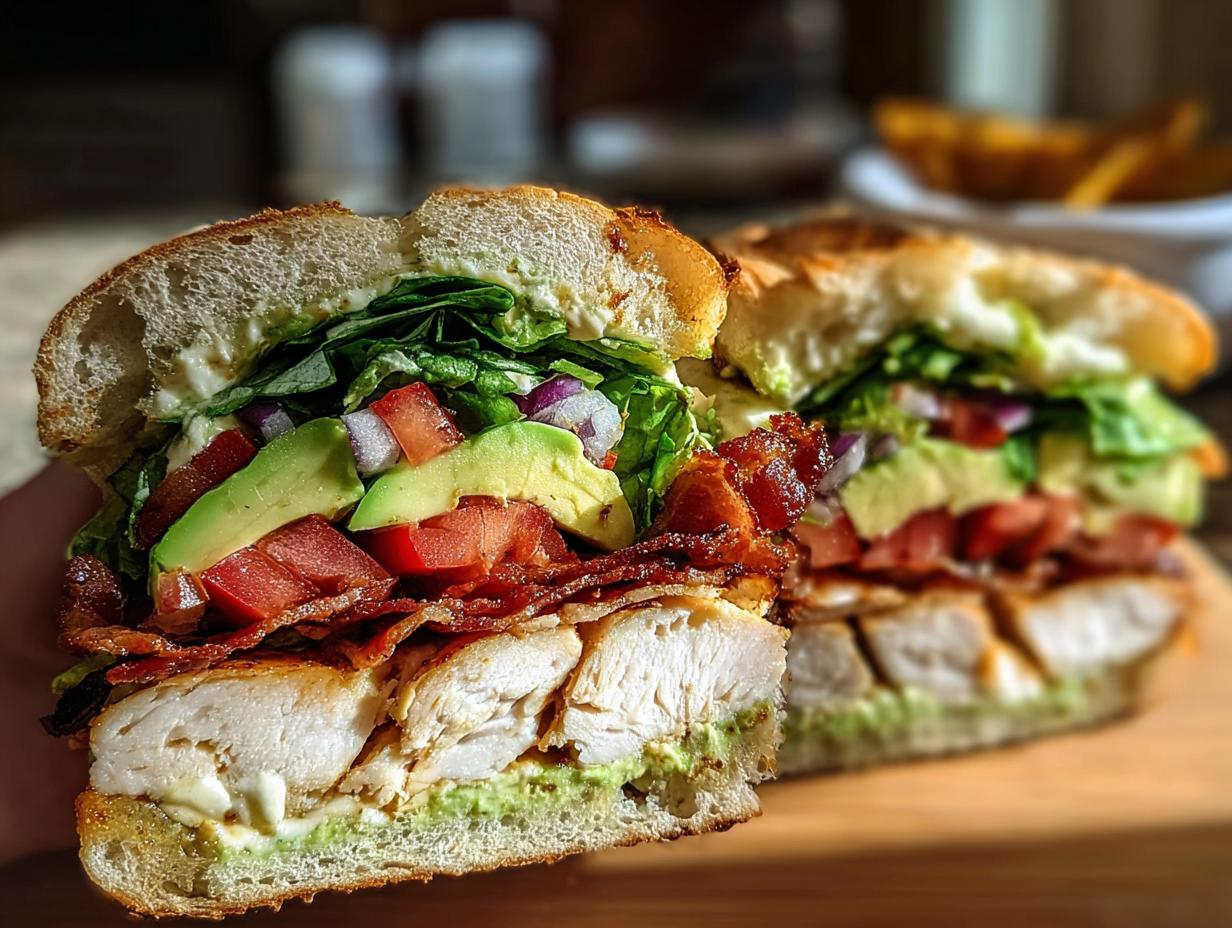 The Perfect Chicken Bacon Avocado Sandwich 3 The Optimal Chicken Bacon Avocado Sandwich - Chicken Bacon Avocado Sandwich - additional detail