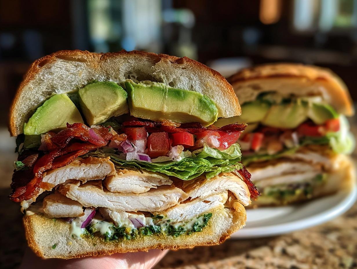 The Perfect Chicken Bacon Avocado Sandwich 1 Chicken Bacon Avocado Sandwich