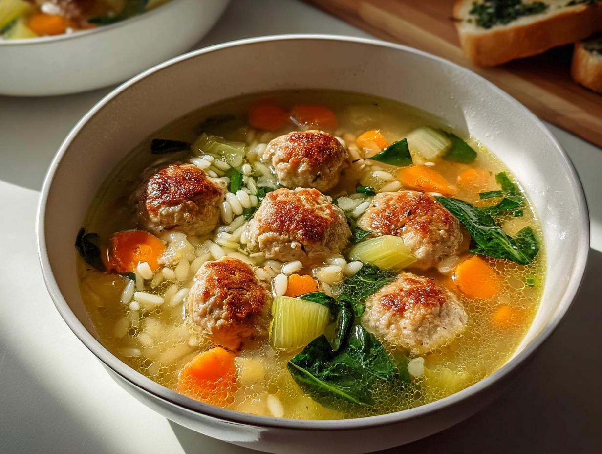 Hearty Chicken Meatball Soup Takes Just 1 Hour - Chicken Meatball Soup - main visual representation