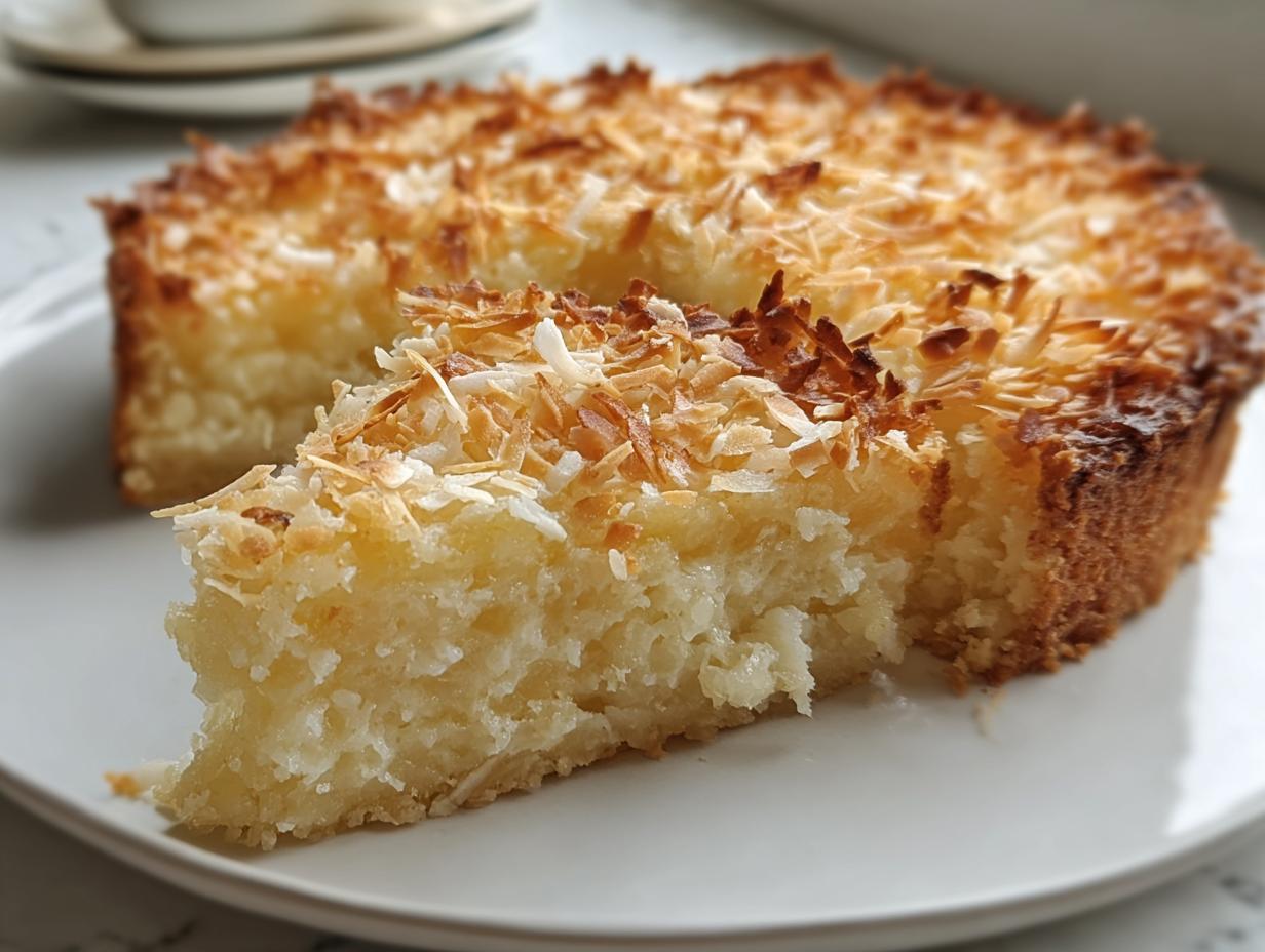 Crustless Coconut Pie