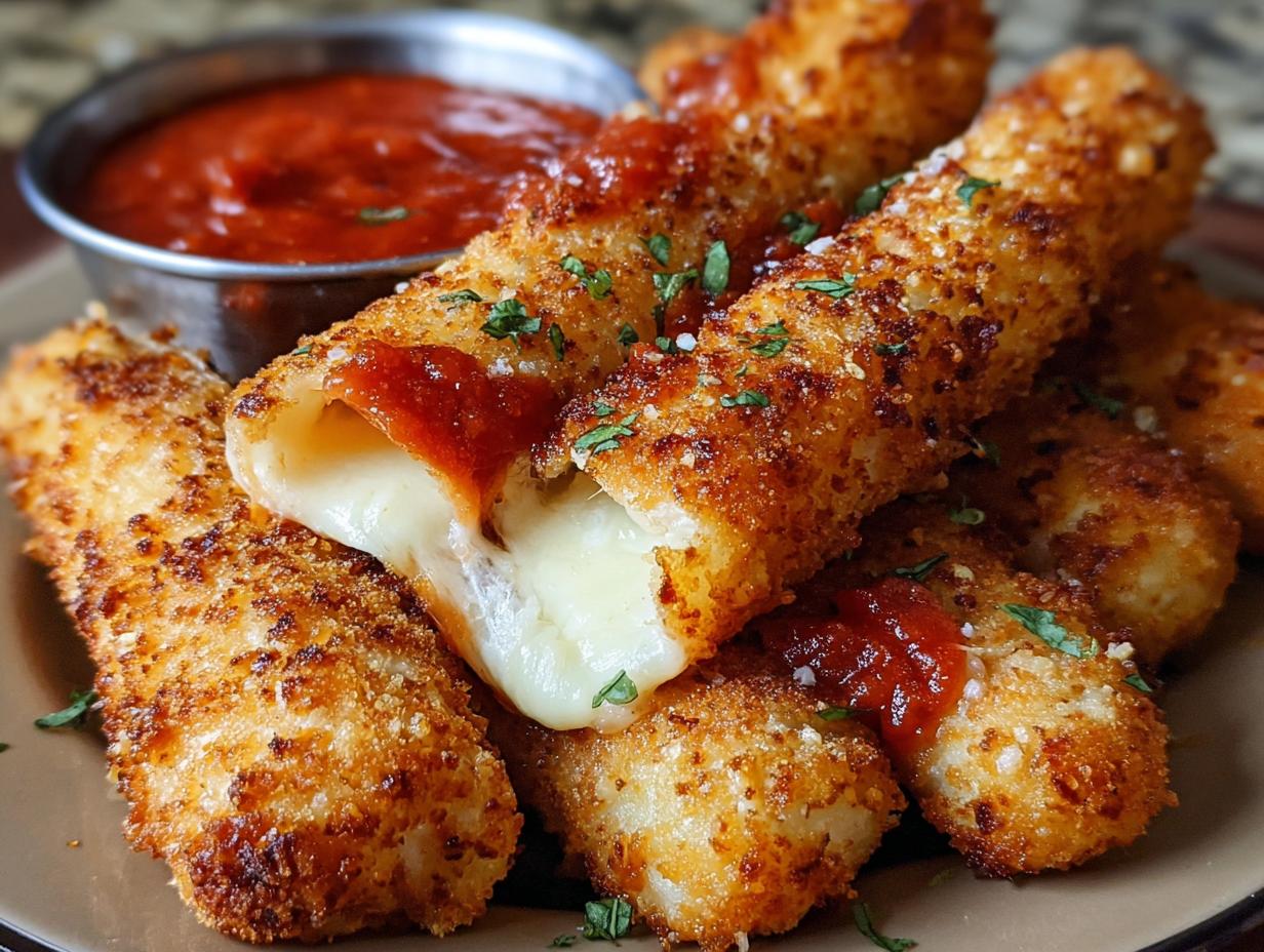 Deep Fried Pizza Sticks: Striking Cheesy Snack - Deep Fried Pizza Sticks - additional detail