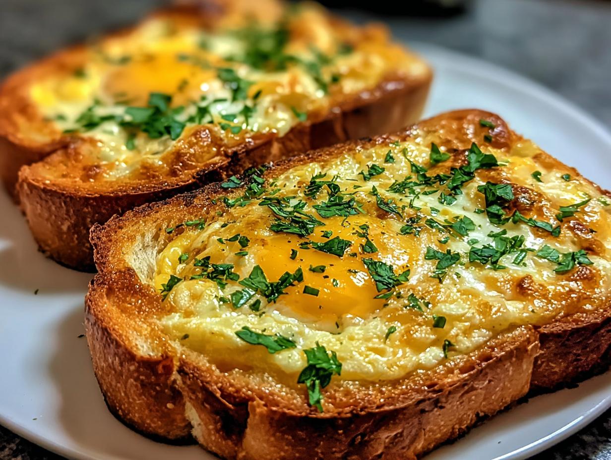 Egg Cheese Toasts: Easy & Heavenly 15-Minute Recipe - Close-up of cheesy egg toast mixture