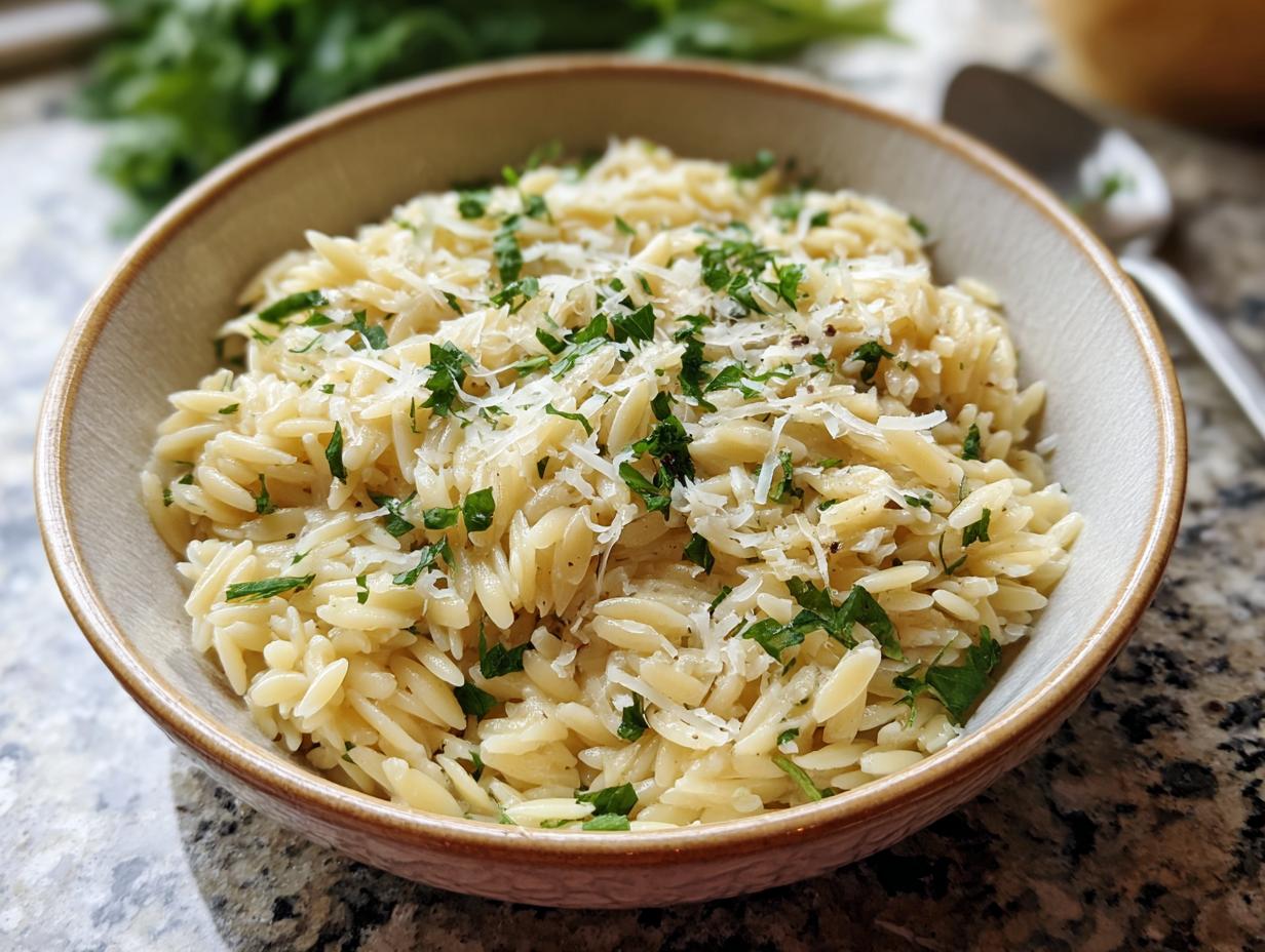 Impressive Garlic Parmesan Orzo Pasta in 30 Mins - Garlic Parmesan Orzo Pasta - additional detail