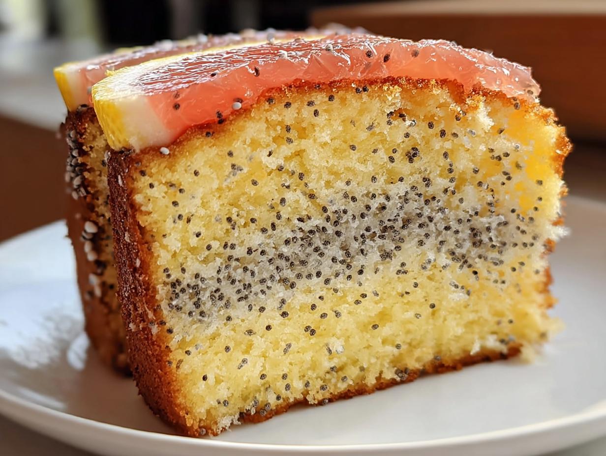 Grapefruit Poppy Seed Cake