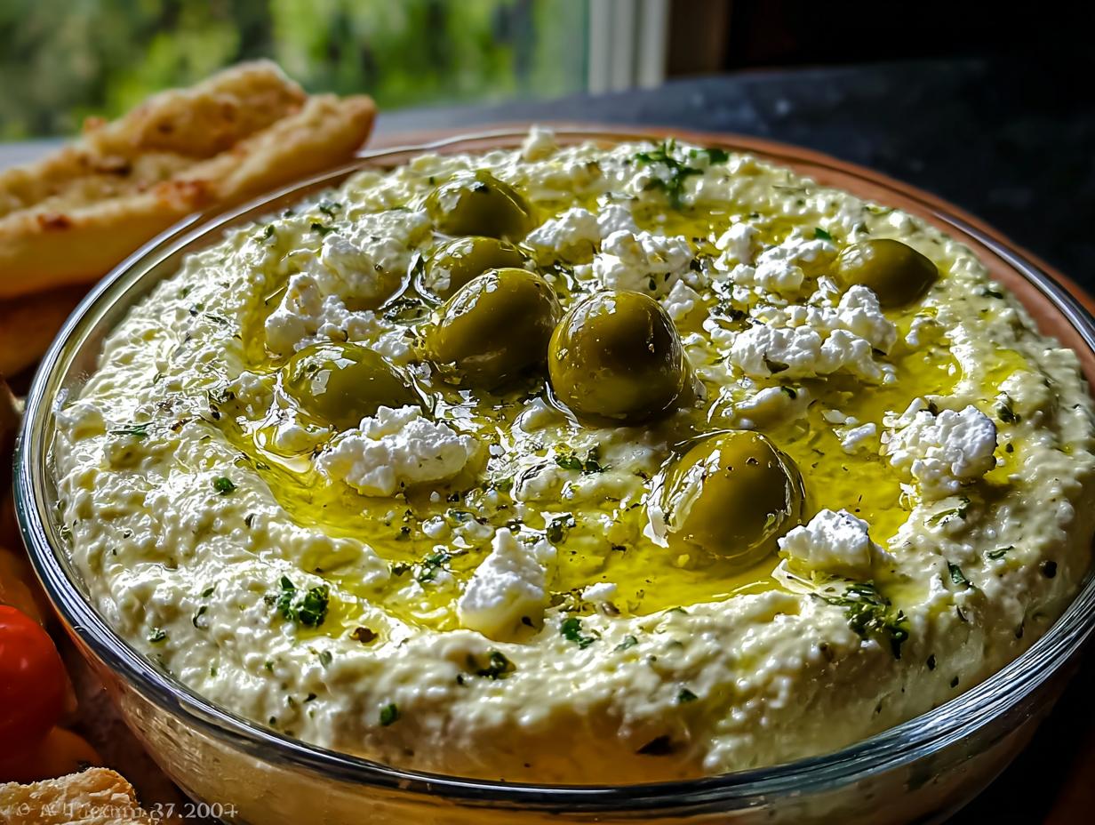 Green Olive Feta Cheese: Quick & Zesty Dip 2 Green Olive Feta Cheese: Quick & Zesty Dip - Green Olive Feta Cheese - additional detail