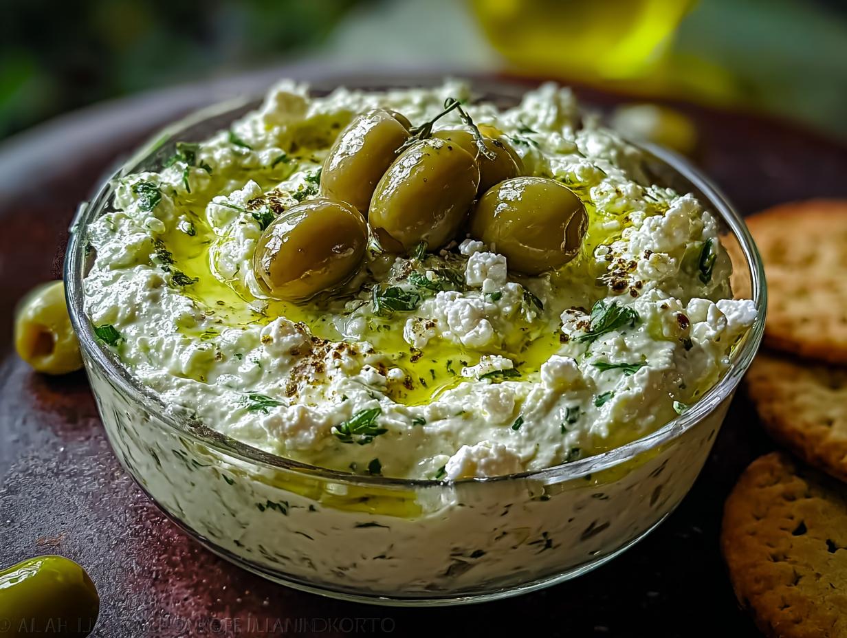 Green Olive Feta Cheese: Quick & Zesty Dip