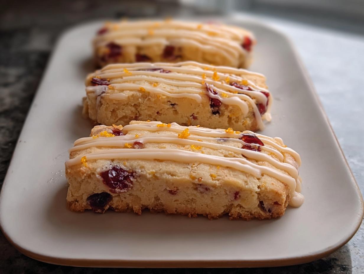Orange Cranberry Shortbread Cookies
