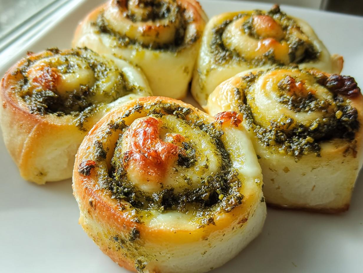 Pesto Mozzarella Rolls: 1 Amazing Savory Treat
