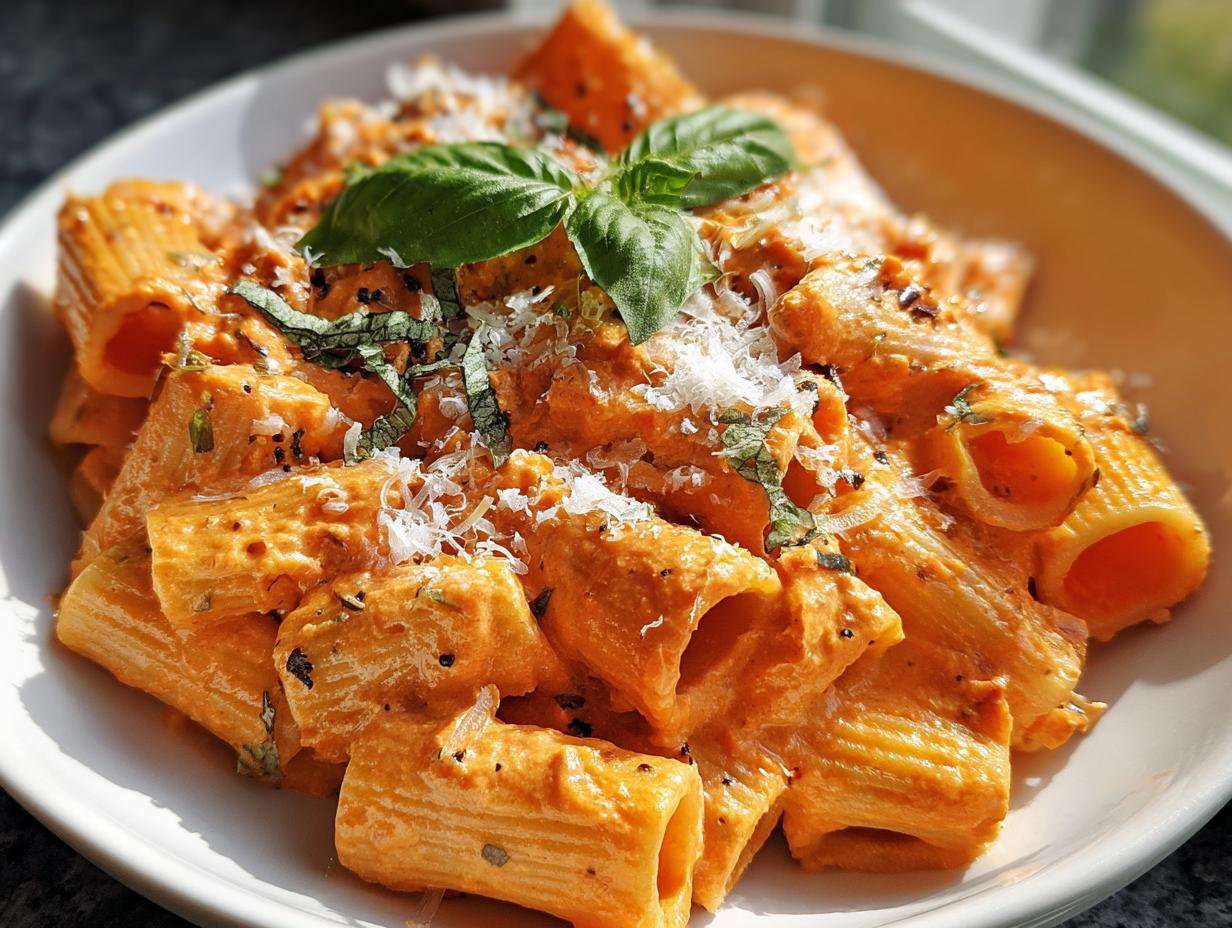 Roasted Red Pepper Rigatoni: Your 1 Easy Dinner